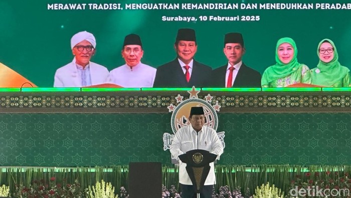 Prabowo Buka Kongres Muslimat NU di Jatim Expo Surabaya