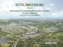 Kota Podomoro Tenjo Siap Huni 2025 Free PPN, Harga Mulai Rp 280 Jutaan