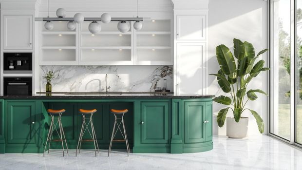 modern kitchen interior 3d