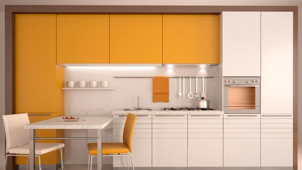 modern kitchen interior 3d