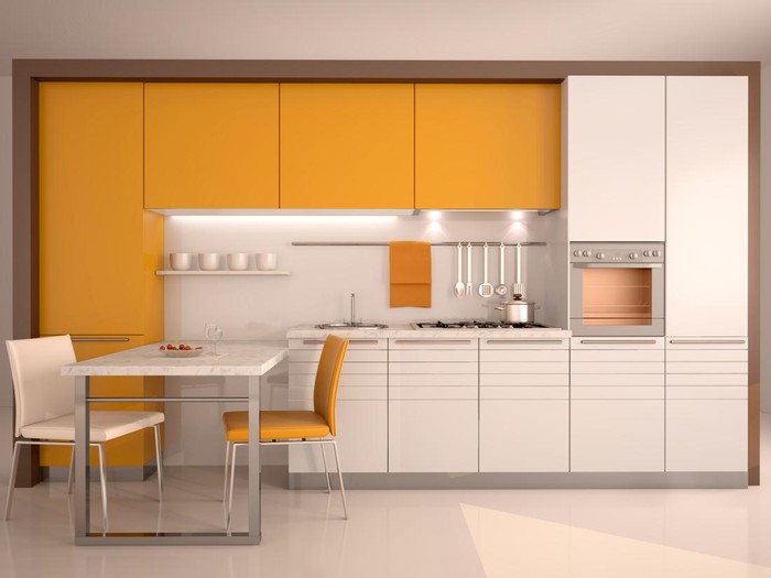 modern kitchen interior 3d