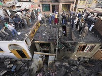 Deretan Rumah di Srinagar Kashmir Hangus Dilalap Api