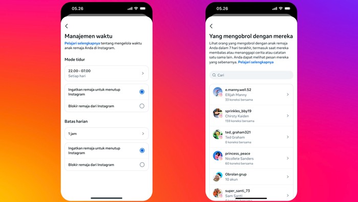 Fitur Akun Remaja Instagram