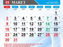 Kalender Jawa Hari Ini: 1 Ramadan Bertepatan Sabtu Pahing 1 Maret 2025