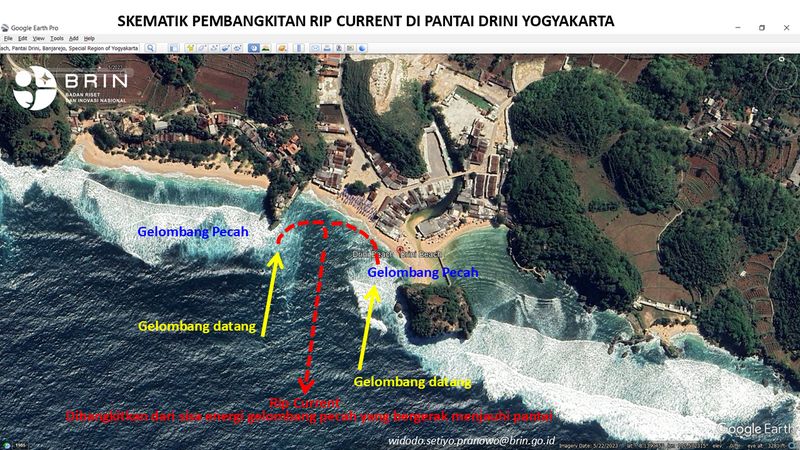 Keadaan Pantai Drini Yogyakarta