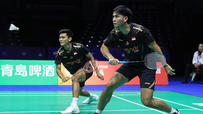 Muhammad Shohibul Fikri/Daniel Marthin di di Kejuaraan Bulutangkis Beregu Campuran Asia 2025