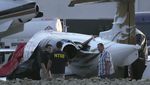 Penampakan 2 Pesawat yang Tabrakan di Bandara AS