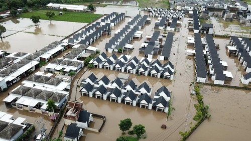 Ratusan rumah terendam banjir di Lombok Barat, NTB. (IST)