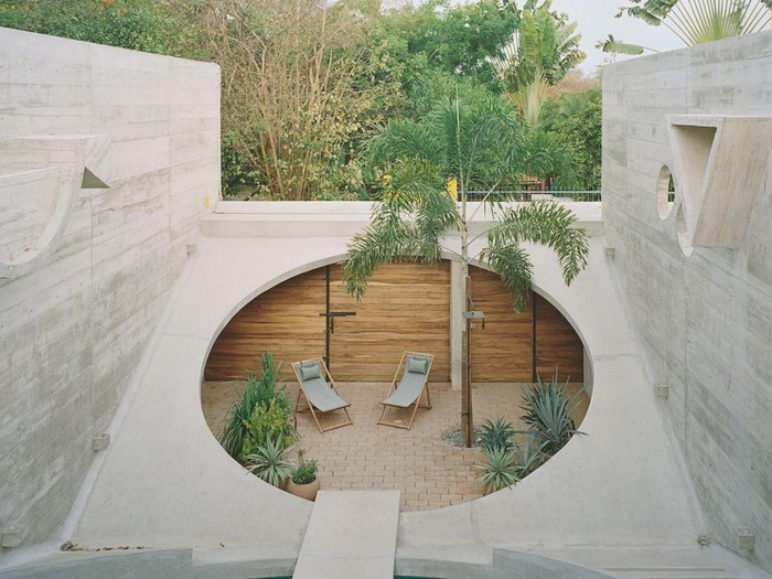rumah brutalist di Meksiko