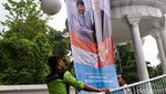 Spanduk Penyambutan Presiden Turki Recep Erdogan Hiasi Bogor