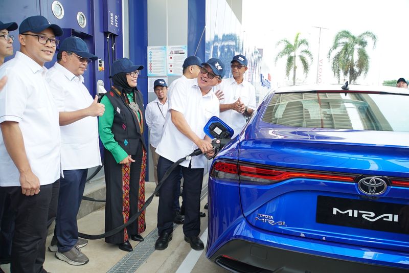 Stasiun pengisian bahan bakar mobil hidrogen Toyota.