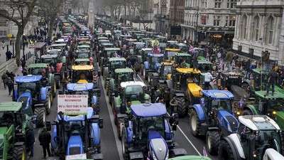 Traktor Petani Kuasai Jalanan London, Protes Kenaikan Pajak