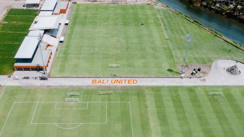 Bali United Training Center, fasilitas latihan mandiri yang berlokasi di pesisir Pantai Purnama, Gianyar. (Dokumentasi Bali United)