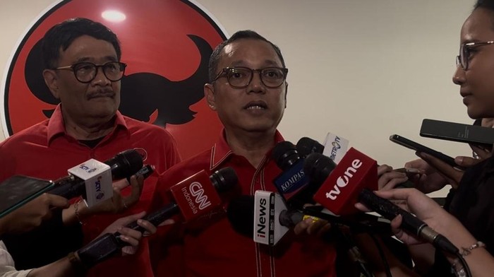 Ketua DPP PDIP, Deddy Sitorus, di Sekolah Partai PDIP, Lenteng Agung, Jakarta Selatan, Rabu (12/2/2025).
