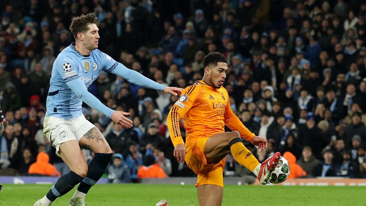 John Stones bertekad membalas Real Madrid di Santiago Bernabeu (REUTERS/Phil Noble)