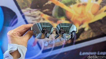 Berbeda dengan generasi sebelumnya, Legion Glass 2 mengusung desain yang lebih stylish mirip kacamata aviator dengan bagian depan yang reflektif. Foto: Virgina Maulita Putri/detikINET