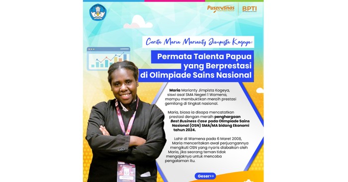 Maria, siswa asal Papua Pengunungan berprestasi