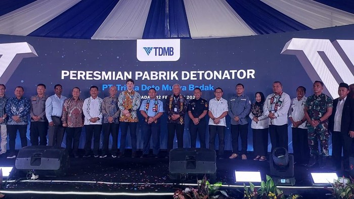 Peresmian pabrik detonator di wilayah Muara Badak, Kukar.