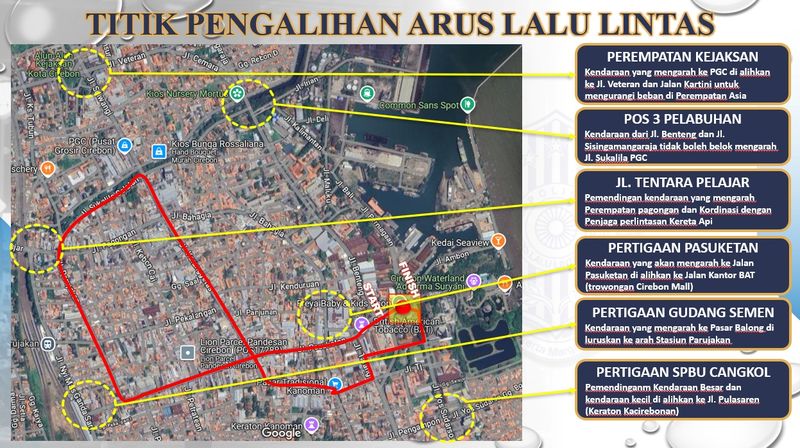 Rakayasa lalu lintas di Kota Cirebon saat perayaan Cap Go Meh.