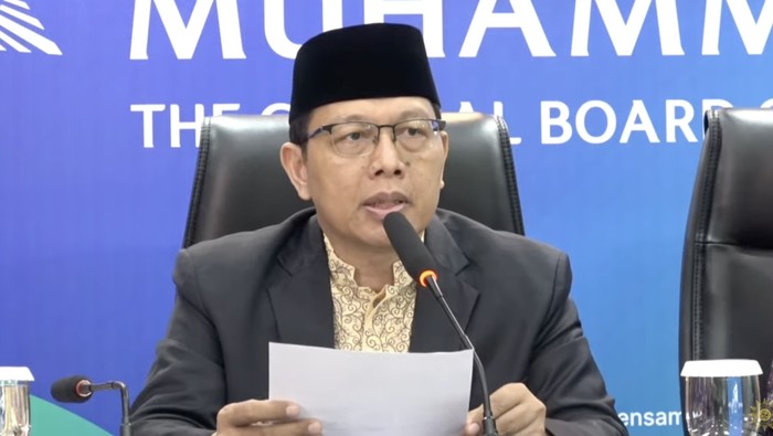 Sekretaris PP Muhammadiyah, M. Sayuti, dalam konferensi pers, Rabu (12/2/2025).