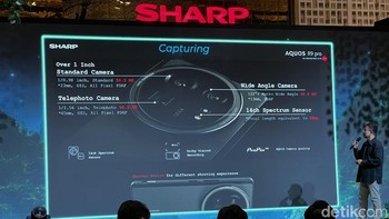 Sharp Aquos R9 Pro tersedia dalam satu varian di Indonesia, yaitu berwarna hitam dan dengan kapasitas RAM 12GB serta penyimpanan 512GB. Foto: detikINET/Anggoro Suryo Jati