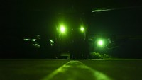 Di kokpit, redup cahaya hijau Night Vision Goggles (NVG), menyusup setiap detail medan yang dilaluinya. 