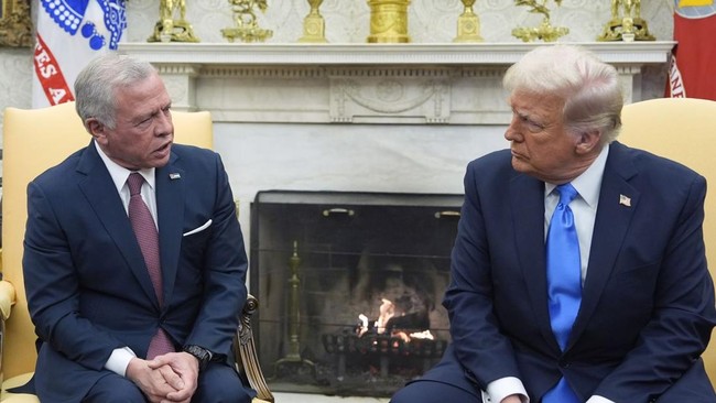 Aksi Raja Yordania Tolak soal Gaza Langsung di Depan Muka Trump