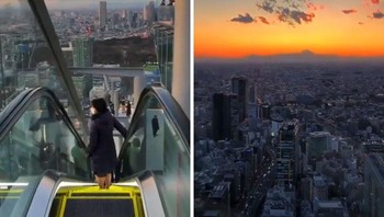 Eskalator tinggi dengan udara terbuka. Nope or yup? Foto: mtlgrems via Bored Panda