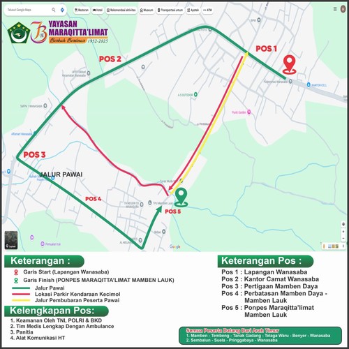 Jalur pawai budaya adat Sasak HUT Maraqitalimat di Lombok Timur, NTB. (Dok. Panita Kegiatan)