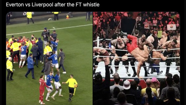 Meme Panasnya Derby Merseyside: Liverpool Seri, Fans MU Ikut Kena Ledek
