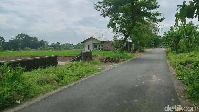 Penampakan lokasi pria diciduk warga hendak mencuri pupuk urea di Ngalas, Tulung, Klaten, Kamis (13/2/2025).