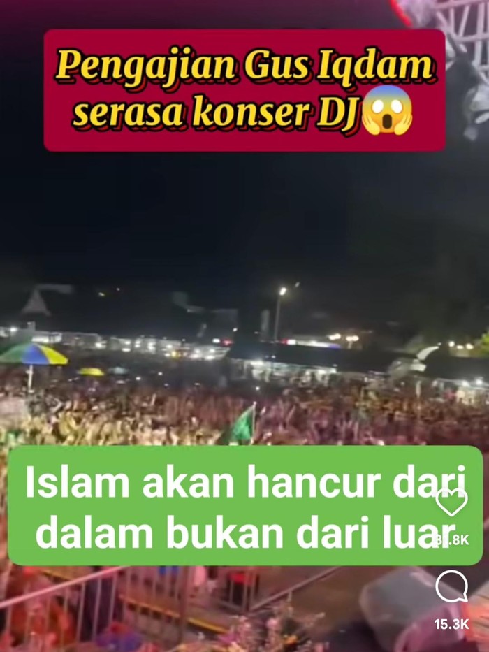 Pengajian Gus Iqdam disebut dibuka pakai musik DJ