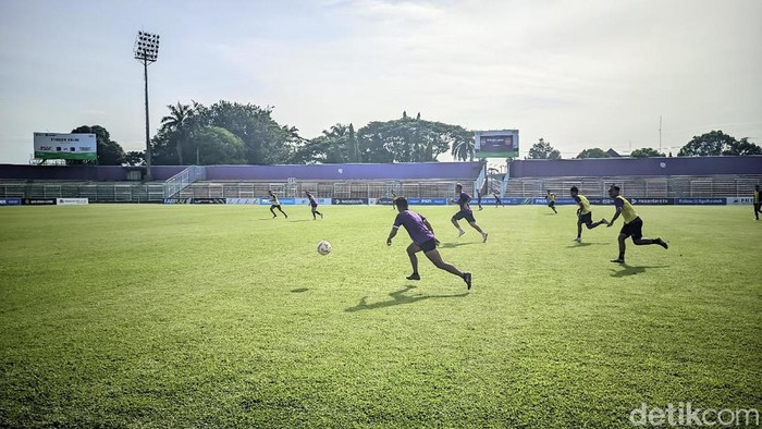 PSGC Ciamis latihan di Stadion Galuh, Kabupaten Ciamis.