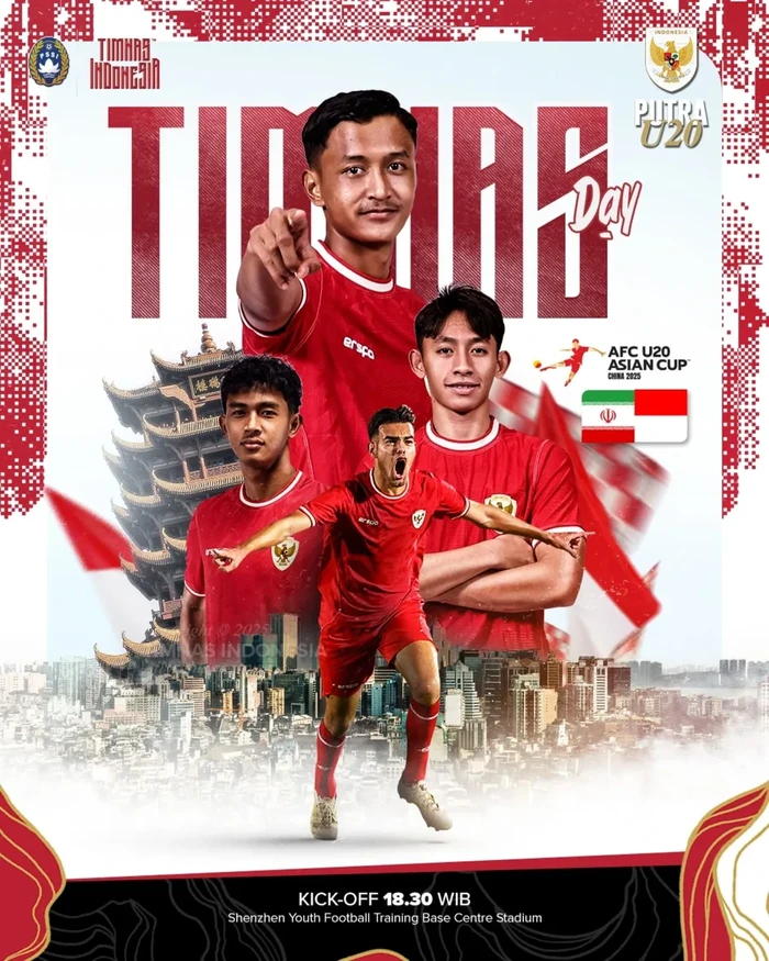 Timnas Indonesia U-20 Vs Iran U-20 di Piala Asia U-20 2025.