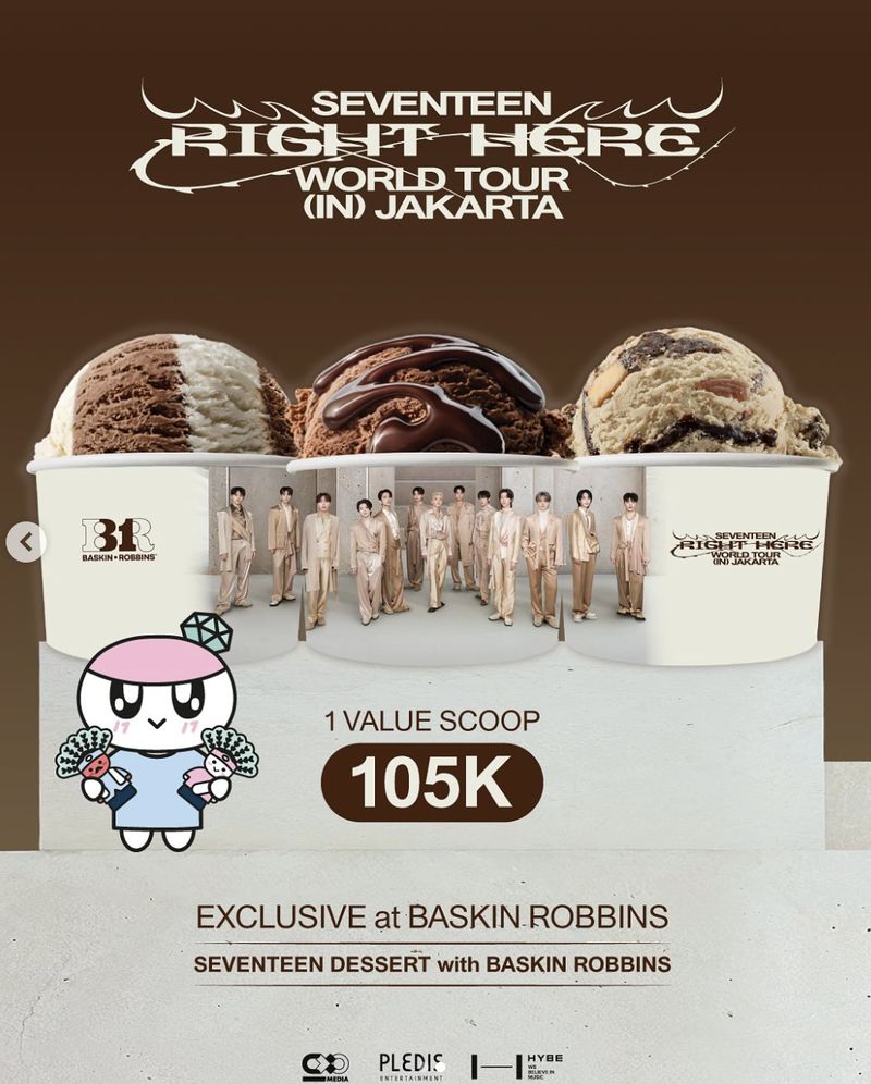 Carat Serbu! Baskin-Robbins Punya Kemasan Mewah Tema SEVENTEEN