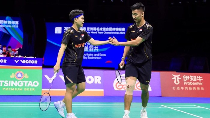 Dejan Ferdinansyah/Siti Fadia Silva Ramadhanti di Kejuaraan Bulutangkis Beregu Campuran Asia 2025