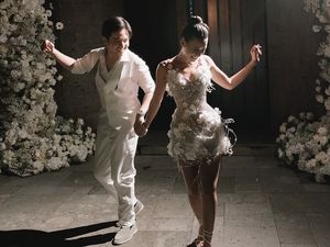 Gaya After Party Pernikahan Angga Yunanda, Shenina Seksi Bergaun Mini