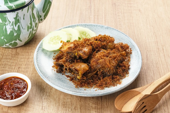 Ilustrasi ayam goreng lengkuas