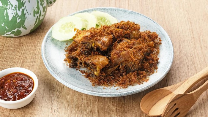 Ilustrasi ayam goreng lengkuas