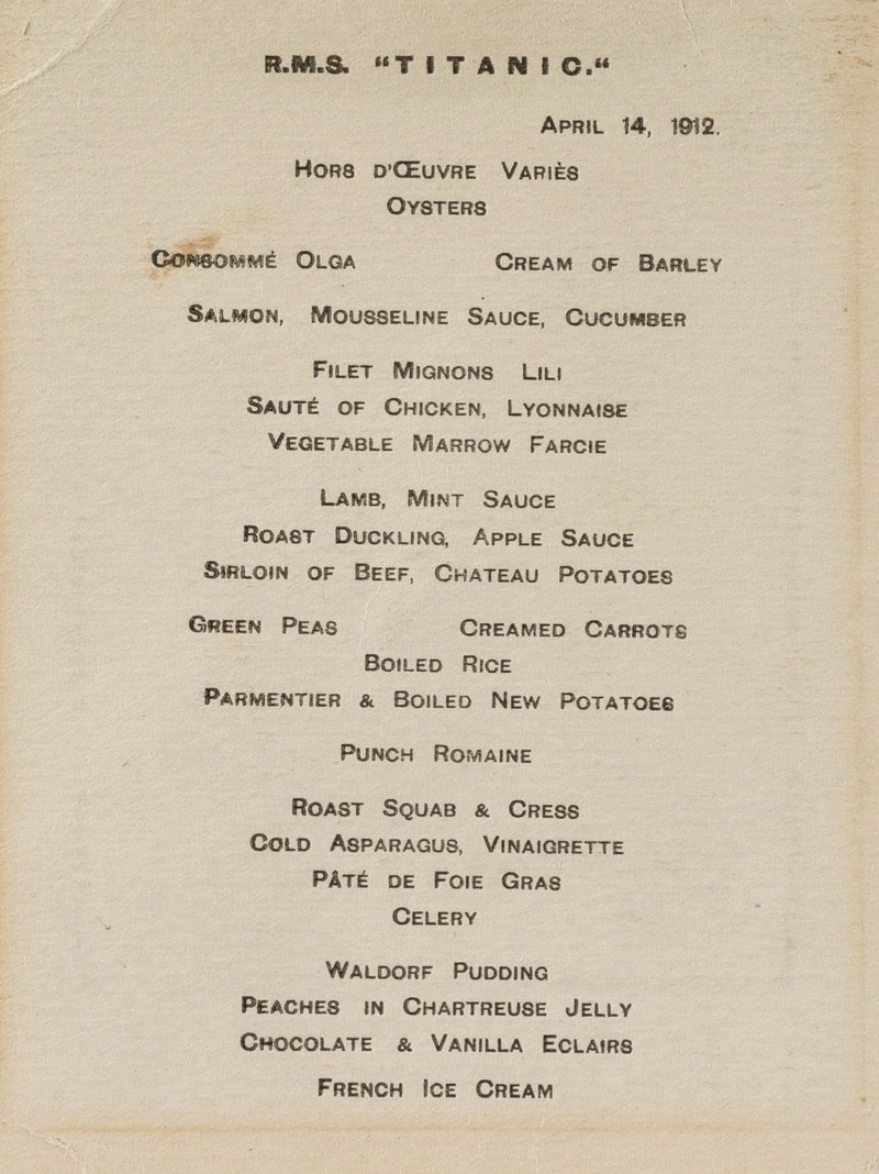 Ini Deretan Menu Mewah di Kapal Titanic Sebelum Tenggelam