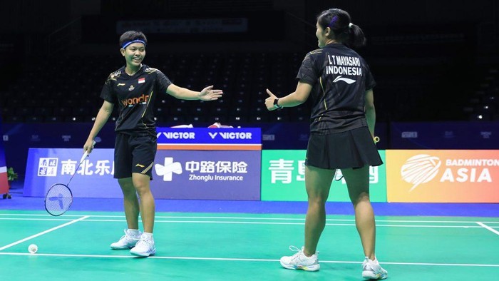 Lanny Tria Mayasari/Siti Fadia Silva Ramadhanti di Kejuaraan Bulutangkis Beregu Campuran Asia 2025