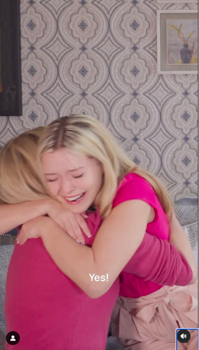 Ketika saya melihat rekamannya, aku seperti, Apakah kita orang yang sama?” kata Reese kepada ibu Lexi dalam percakapan telepon ketika memberi tahu kabar bahagia tersebut. Foto: Instagram Lexi Minetree