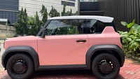 VinFast resmi memboyong si mungil VF3 ke Indonesia. Dengan mengusung desain kompak dan modern, VinFast yakin VF3 akan memenuhi kebutuhan konsumen mobil listrik di Indonesia. Foto: Luthfi Anshori/detikOto