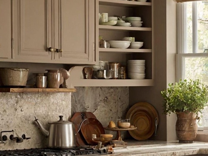 Ilustrasi warna cat dapur.