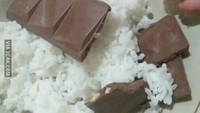 Tak lengkap rasanya makan cokelat dari Valentine tanpa mencampurkannya dengan nasi putih agar kenyang. Foto: Site/X/IG