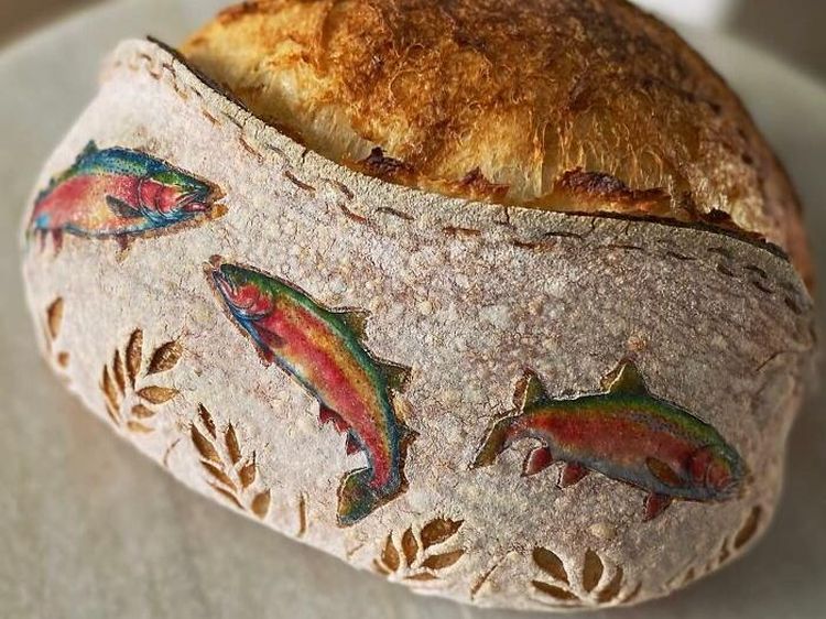 Cantik! 10 Kreasi Sourdough dengan Motif Bagai Lukisan