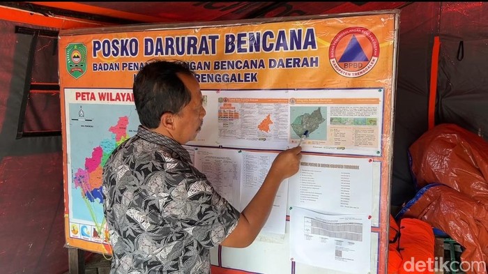 Peta bencana tanah gerak di Trenggalek