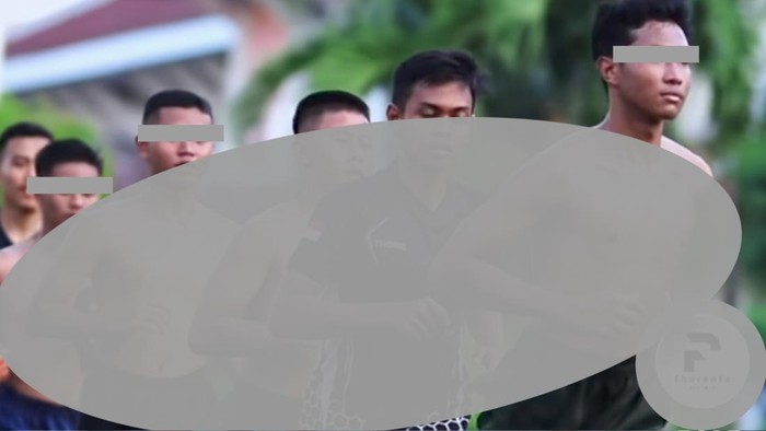 Potongan video pria olahraga di area halaman DPRD Pamekasan