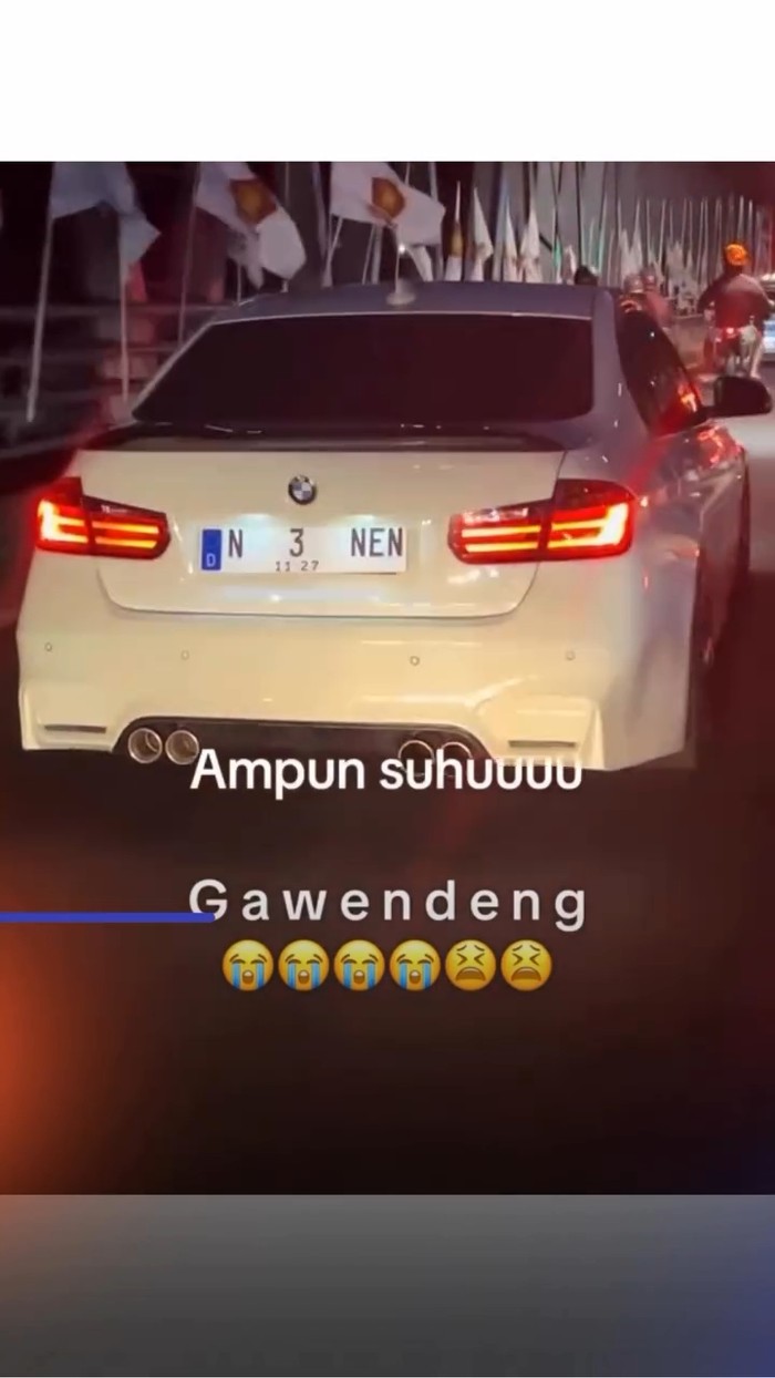 Viral Mobil BMW nopol N 3 NEN