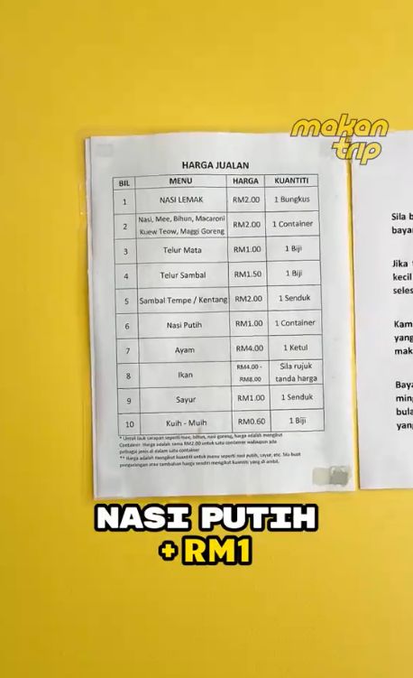 warung makan kejujuran di Malaysia